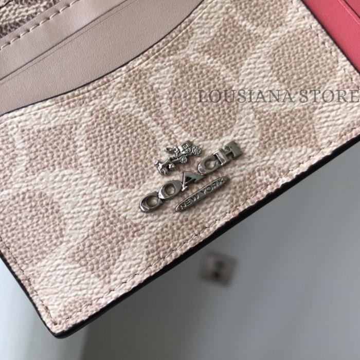 

Large Card Holder Case In Blocked Signature Canvas