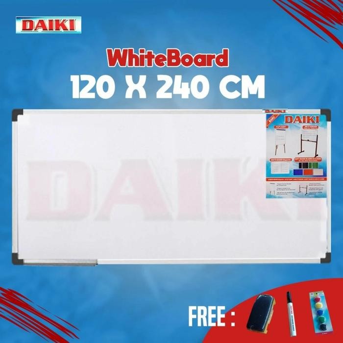 

NEW PRODUK PAPAN TULIS / WHITEBOARD DAIKI MAGNETIC GANTUNG UK 120X240 CM WARUNG ARA67