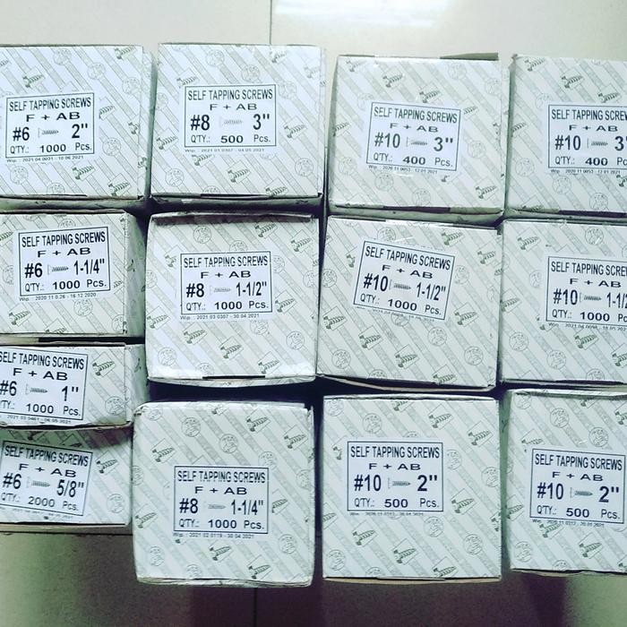 SEKRUP TAPPING KEPALA RATA 6X1=2,5CM /SEKRUP FH 6X1 MOONLION