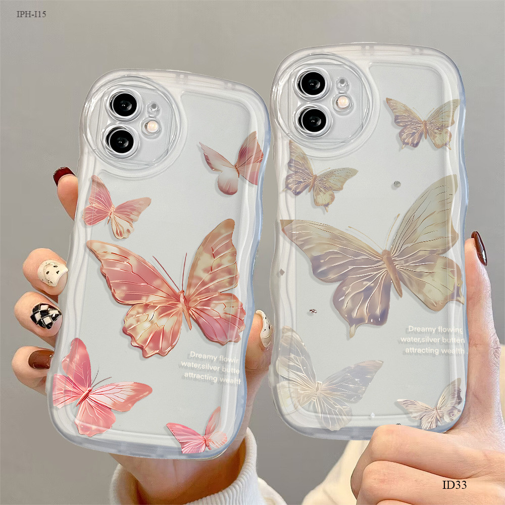 Casing Kupu-Kupu Untuk For Compitable With iPhone 17 16 15 14 13 12 11 X XS XR MAX 8 7 6 6S SE Mini 