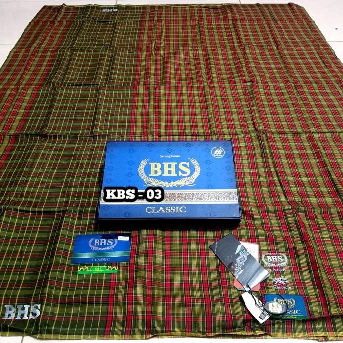 ORIGINAL Sarung BHS Classic Motif KBS Mix GOLD READY STOCK