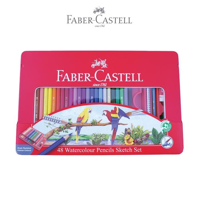 

Pilihan- Faber-Castell Pensil Warna Cat Air Watercolour Pencils Set 48 Warna Tin Case