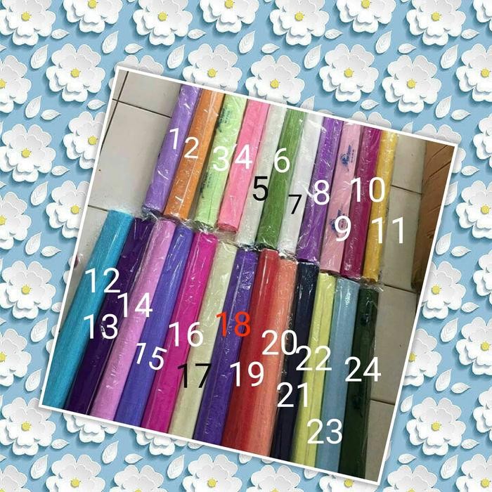 

Pilihan- Kertas Krep Italy L Kertas Krep Tebal & Melar Flower Souvenir Roll Hitam