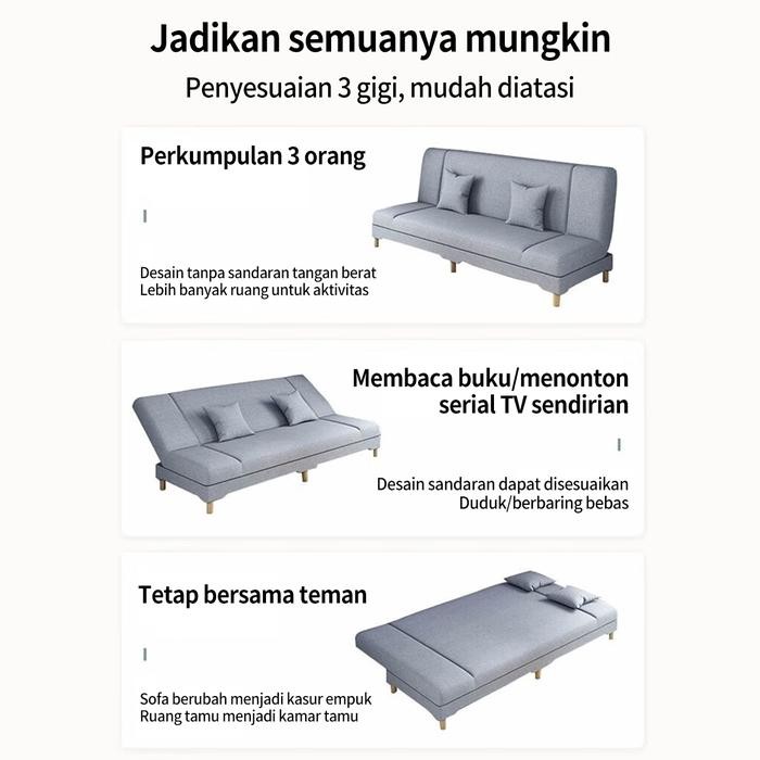 PROMO BESAR BESARAN Sofa Bed Minimalis/ Mewah Sofa 2 seate Sofa/Dilipat Kursi Tamu & Kasur Santai