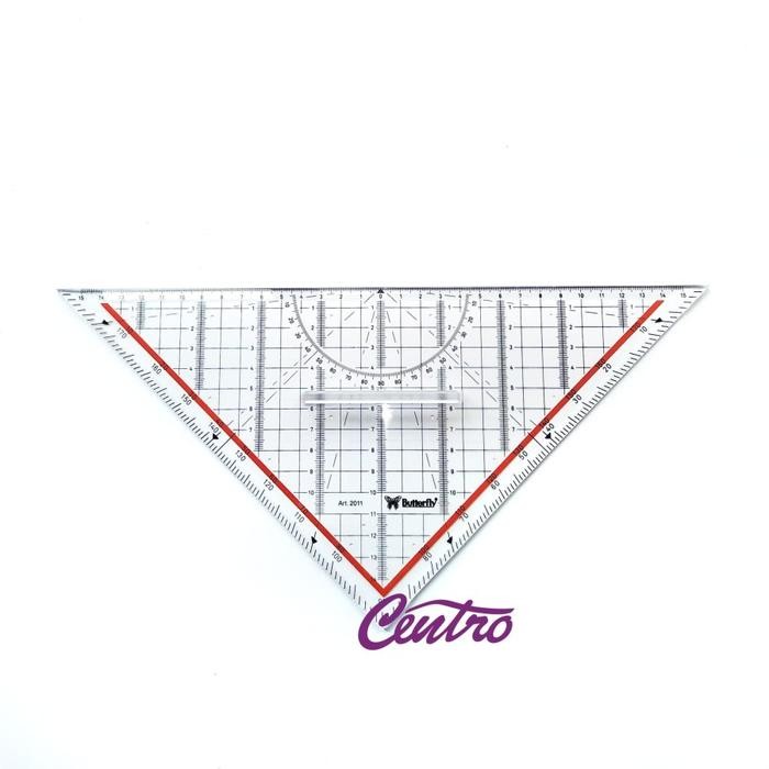 

Butterfly Penggaris Segitiga Pegangan / Ruler Buterfly Besar
