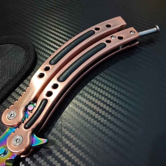 Bisa E-Faktur Butterfly Balisong Csgo Faded Bronze Trainer Pro Tumpul Tidak Tajam