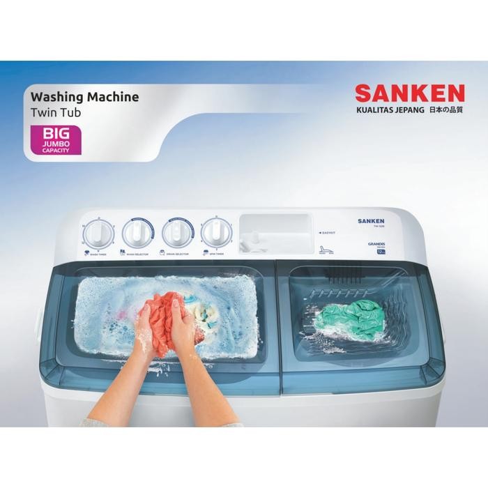 Mesin Cuci 2 Tabung Sanken 12 Kg - TW-1226