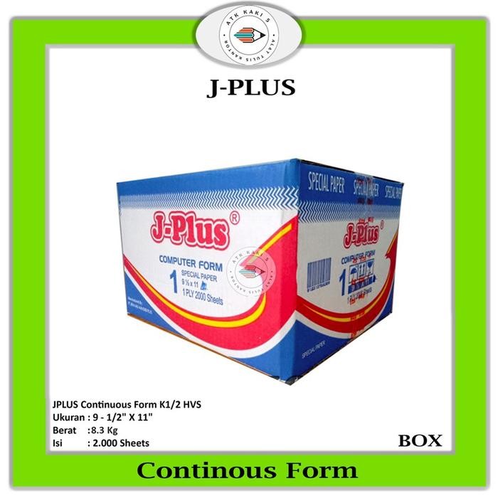 

Continous Form 91/2 x 11 1 Ply ( K1 Jplus ) HVS / Kertas Komputer