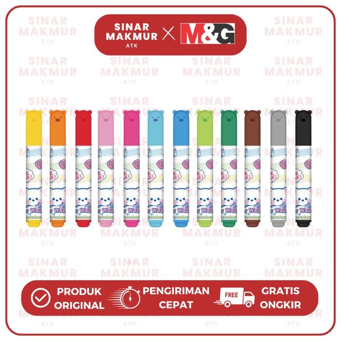 

Spidol Warna/Super Washable Watercolour Pen 12 Warna Tabung M&G Acp901Gr (Set)