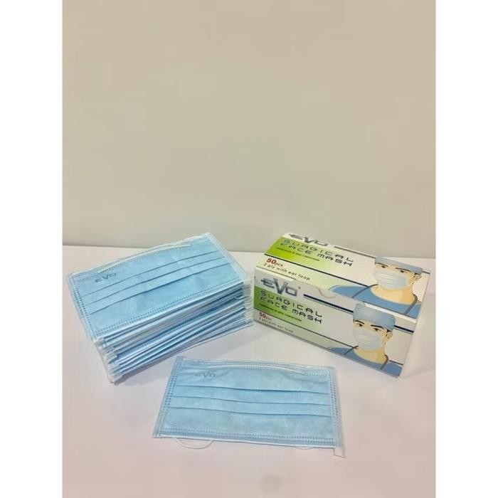 Masker Medis EVO Surgical Mask isi 50 pcs 3 ply Earloop