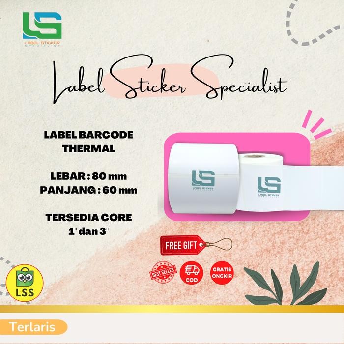 

Label Barcode Thermal 100Mm X 100Meter Direct Thermal Polos 100 Meter