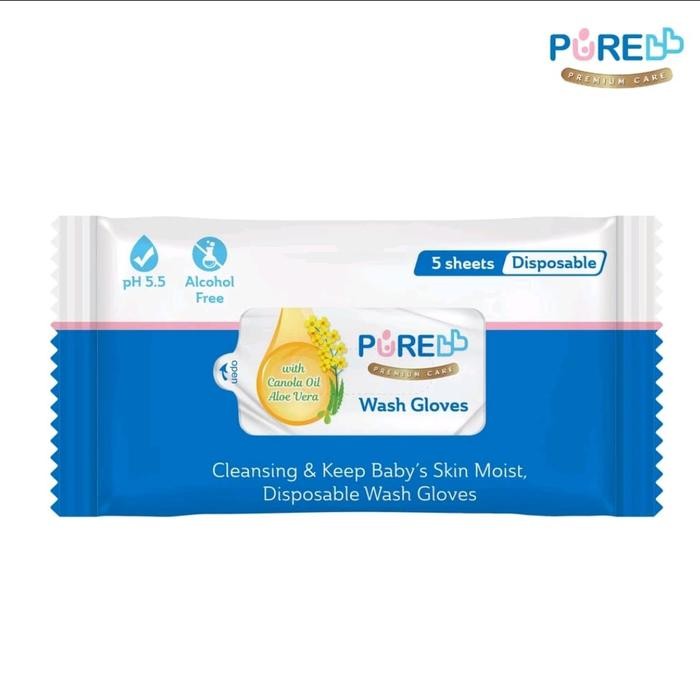 Pure Baby Wash Gloves isi 10s Disposable washlap