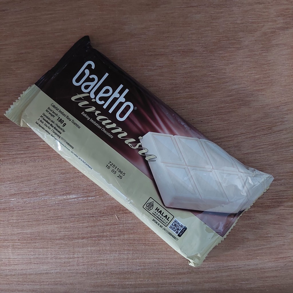 

Galetto Tiramisu Baking Imitation Chococalate 180 gram