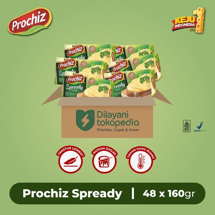 

Pilihan- Keju Prochiz Spready 160 Gr 1 Karton