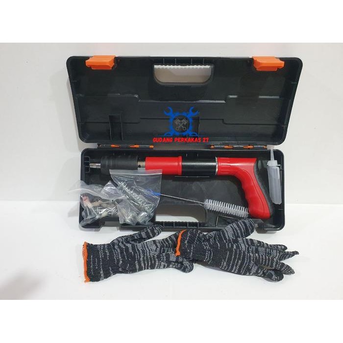 Gun ramset Set nail gun stamset ramset mesin tembak paku beton