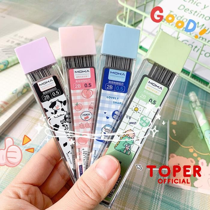 

New TOPER Isi Pensil Mekanik Cetek 2B Tebal 0.5mm Isi 100 Pcs Refill Pencil Mechanic
