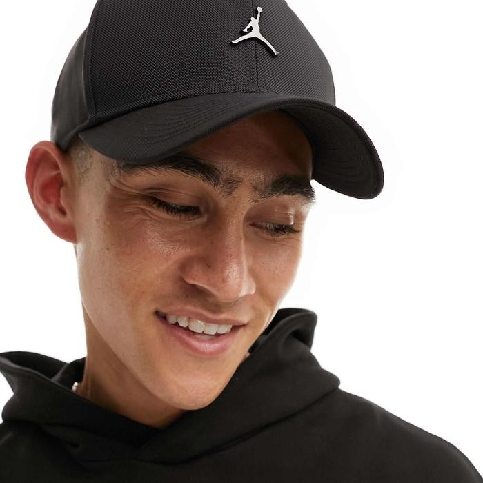 Pilihan- Nike Air Jordan Rise Cap Metal Logo Black Fd5186-010 Topi Original