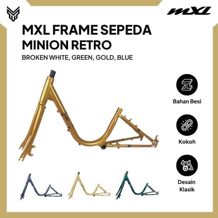 Pilihan- Mxl Frame Sepeda Minion Retro Ukuran 20" Bahan Steel Bicycle Frame Sepeda Outdoor