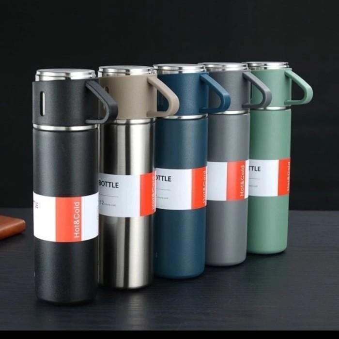 Cuculemon Homeliving - Thermos Vaccum Flask Gelas Cangkir Life Polos Non Led Suhu Botol Minum