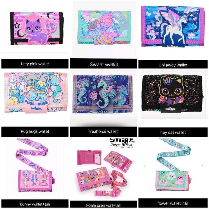 ASLI Smiggle Dompet Anak Perempuan (tali) / Wet Smiggle// Ready READY STOCK