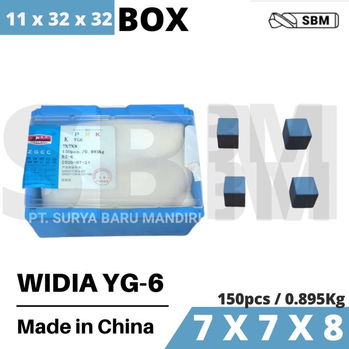 Best Seller Mata Pahat Widia Cemented Carbide Tip Yg-6 7X7X8 Box