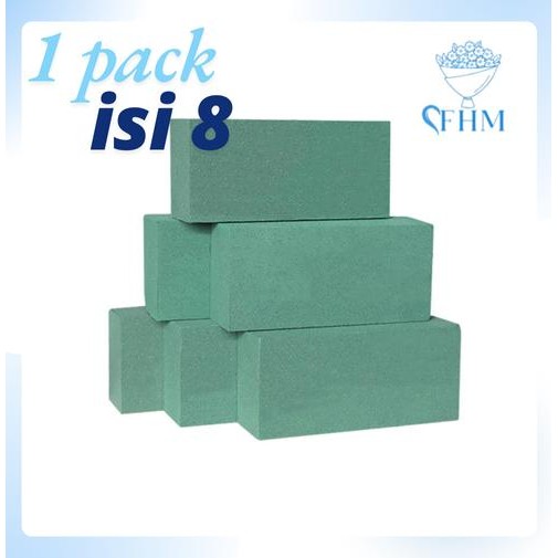 

New MGM 1 pack Isi 8 Foam Busa Buket Bunga Dry Floral Oasis / Busa Kering