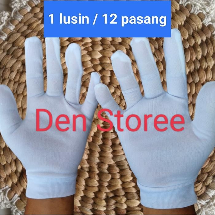 DISKON 1 lusin / 12 pasang Kaos tangan Paskibra , Sarung tangan Paskibra ,Upacara ,Drumband ,Pramuka