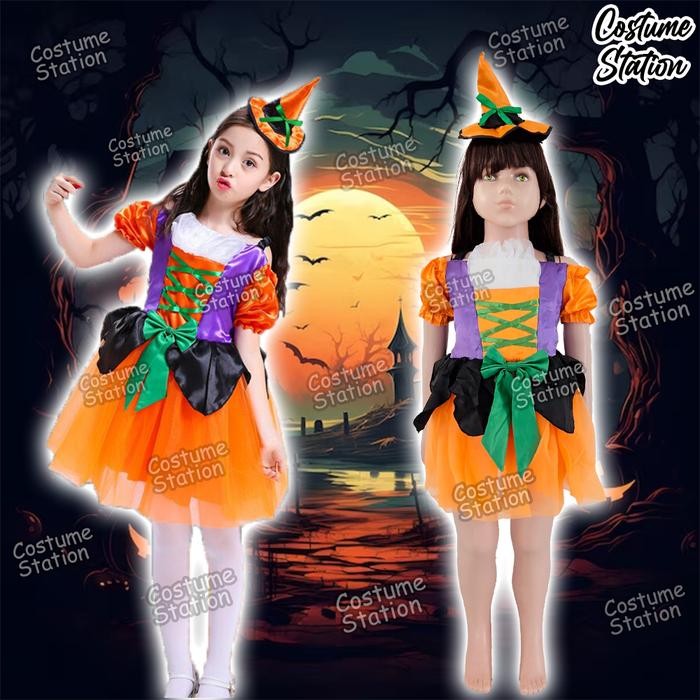 ASLI Kostum Witch / Costume Nenek Sihir Hoween anak READY STOCK