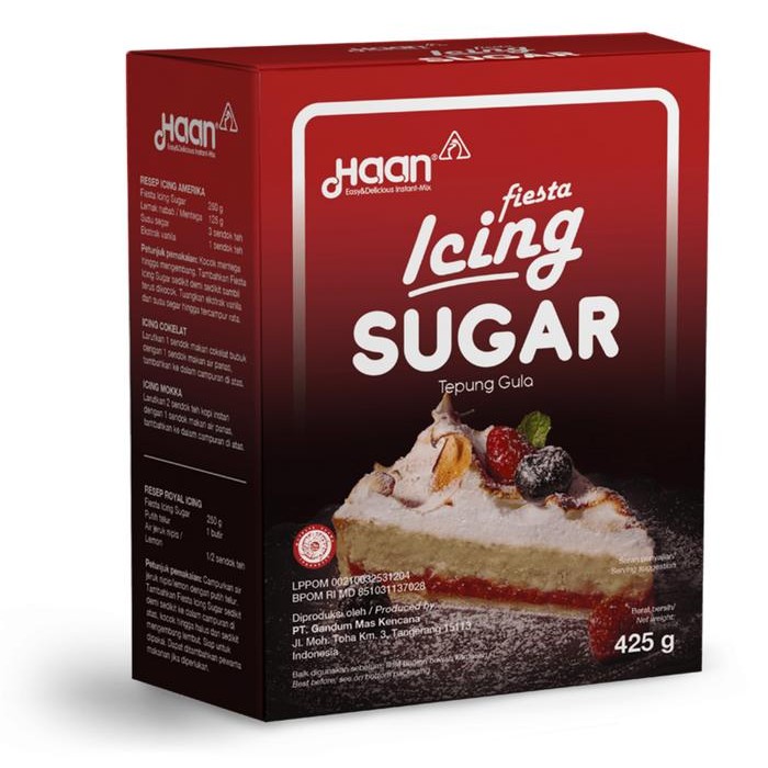 

Stok Baru HAAN ICING SUGAR FIESTA 425gram - Bubuk Gula Halus Serba Guna