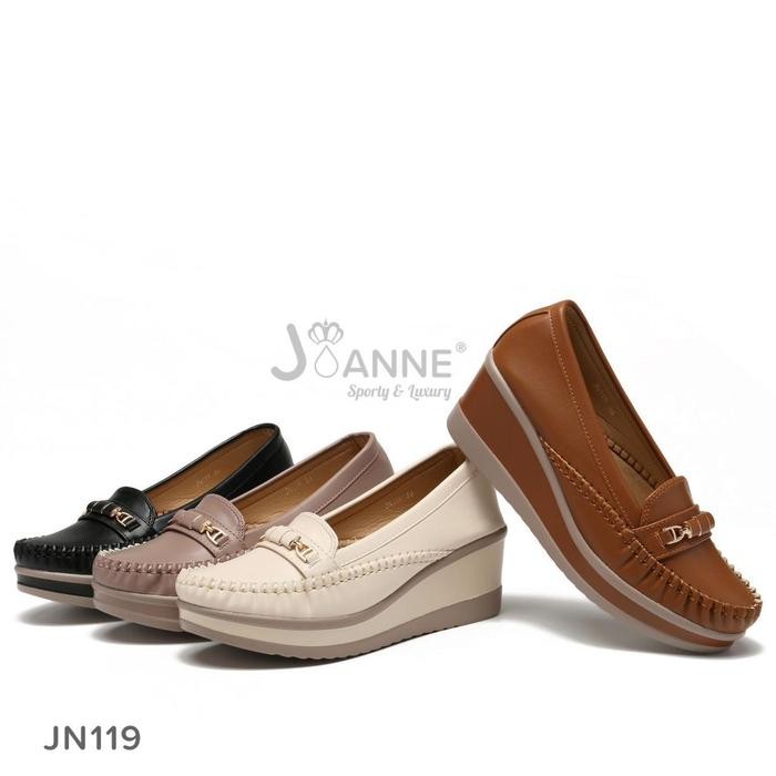 Donatello - Closed Toe High Wedges Heels Shoes Wanita Jn119 Black