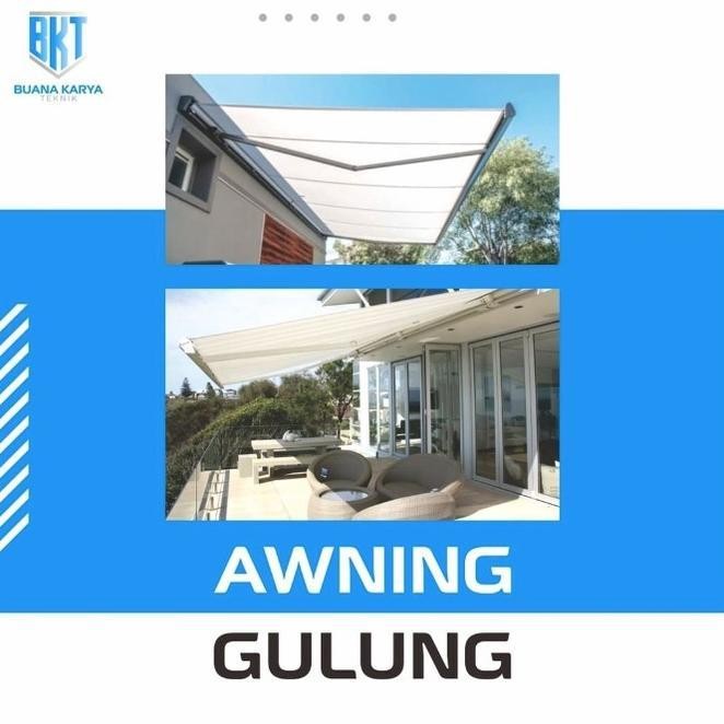 NEW NEW NEW Awning Gulung Kanopi Lipat 1,5 Meter Kanopi Buka Tutup Manual dan Automatic