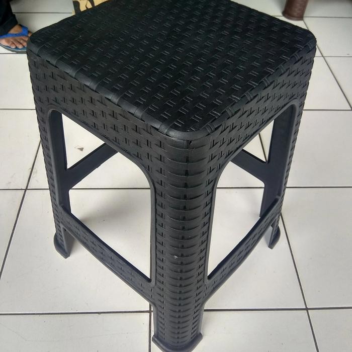 KURSI BASO ROTAN HITAM/KURSI PLASTIK HITAM/BANGKU BAKSO PLASTIK HITAM