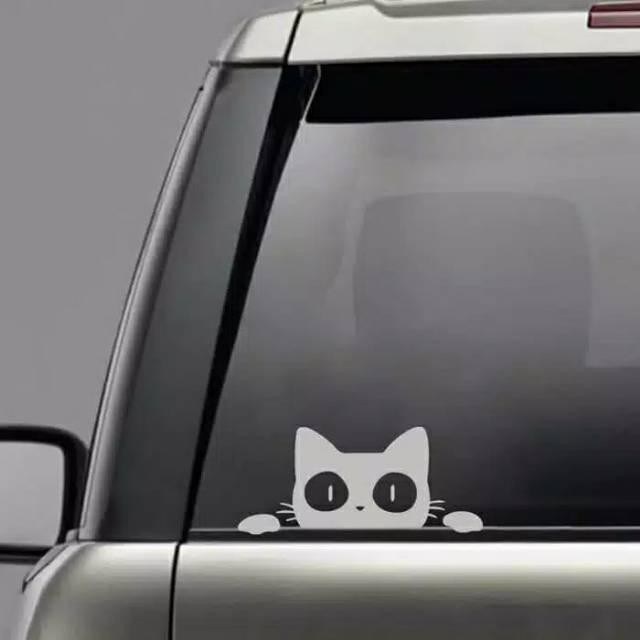OJ Stiker kucing ngintip lucu kaca bodi mobil