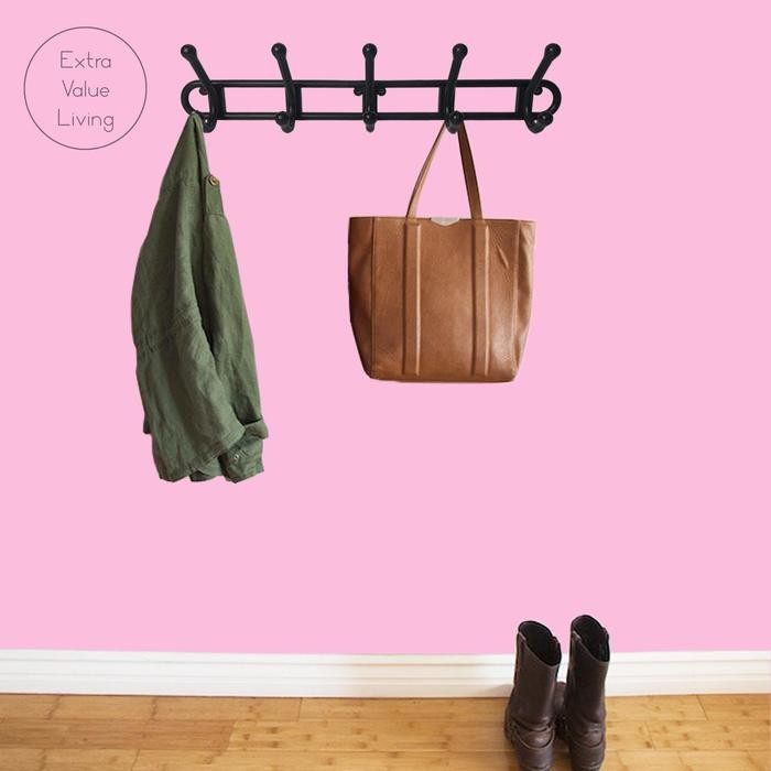 viento kapstok plastik 5 hook gantungan dinding / cantolan pakaian / cantolan baju / gantungan baju