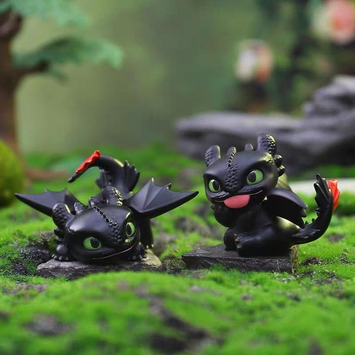 [MO HE LE] BLIND BOX TOY FIGURE RESIN TOOTHLESS LITTLE DRAGON SERIES