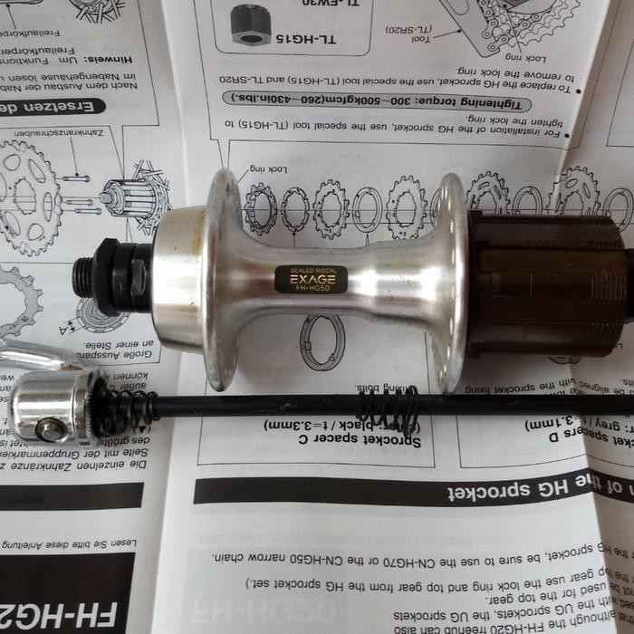 Ready FREEHUB SHIMANO EXAGE HG50 36 HOLE 7 SPEED JAPAN