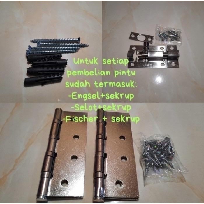 Pintu Kamar Mandi PVC Abu Motif