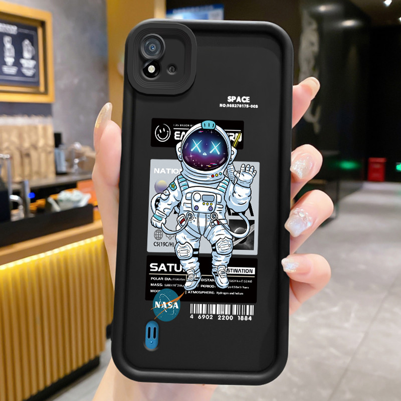 Casing Hp untuk Realme C20 C20A C11 2021 C11 2020 Case Hp Casing pola Astronot tampan HP Cesing mata