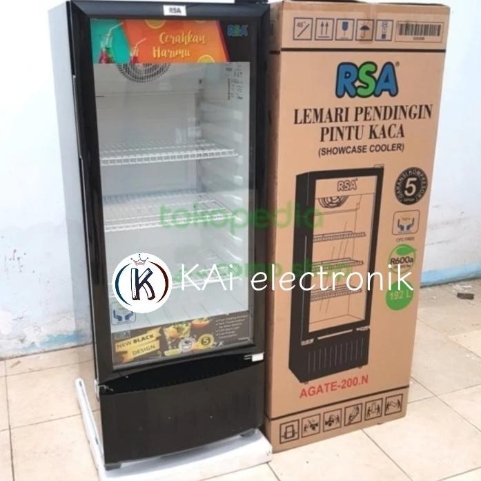 showcase 1 pintu RSA 3 rak AGATE200N