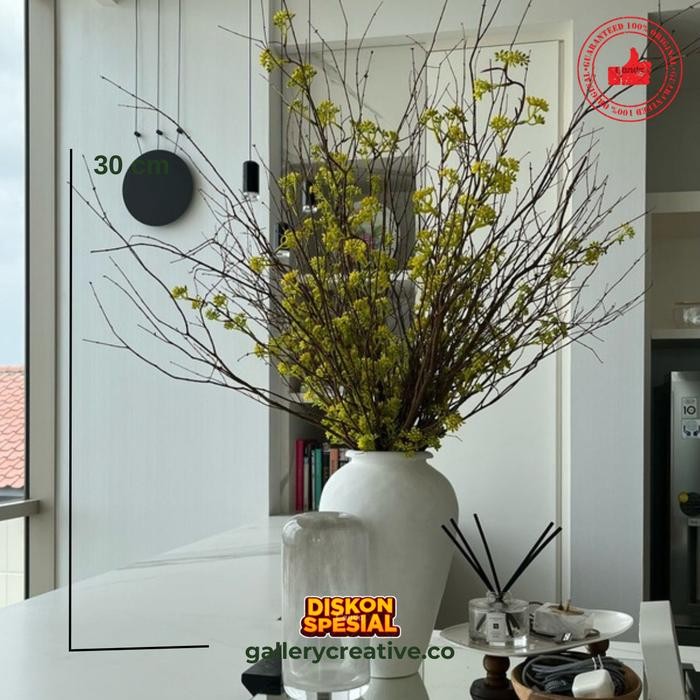 vas bunga tinggi 30 cm -guci aesthetic hiasan meja ruang tamu
