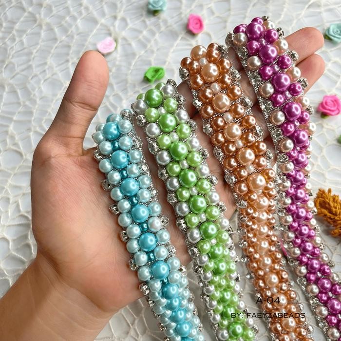 Master Tailor - Payet Rangkai Mutiara Jahit N4 / Payet Leher / Payet Pinggang / Payet Dada / Payet