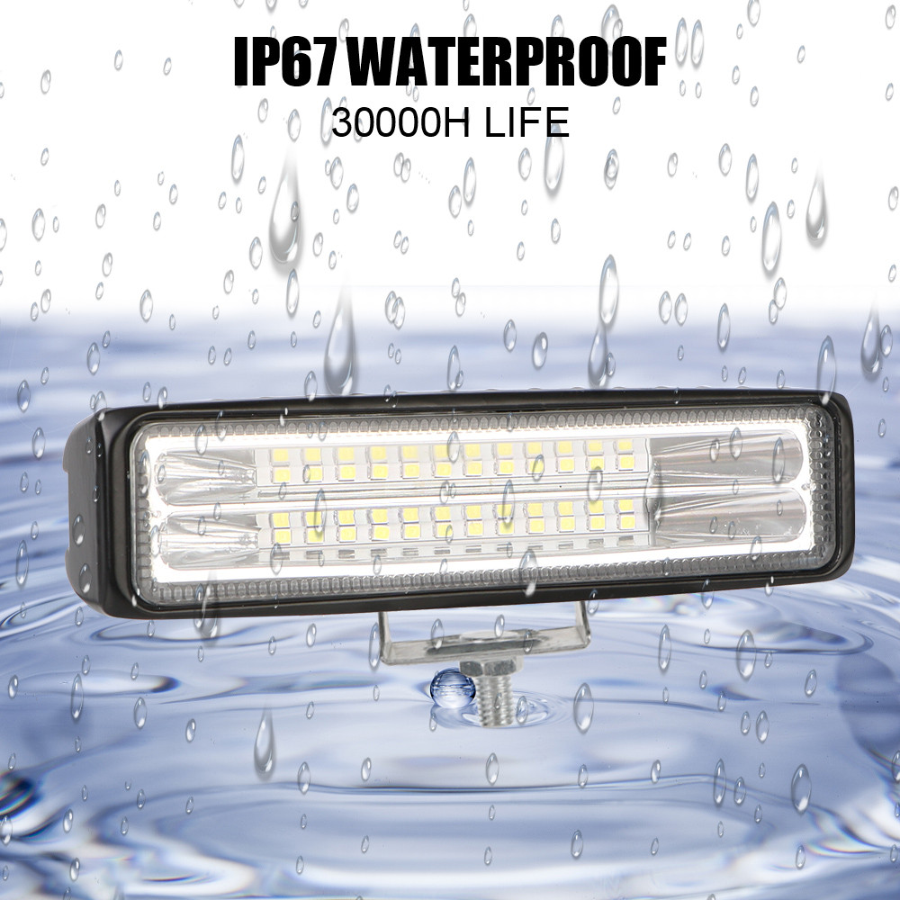 72W 24 LED Super Bright Off Road 12-24V For Auto Motorcycle Truck Work Light LED Light Bar Spotlight