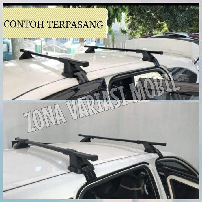 Crossbar Cross bar Kaki Rack Jepit Body Mobil Universal nibus / Sedan (580)