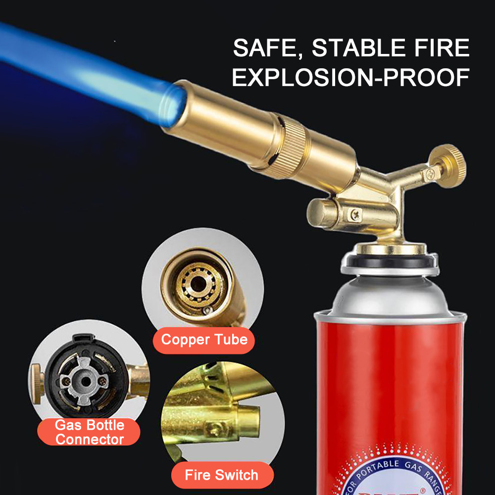 Terbaik Welding Torch Gas Burner Flame Gun Butane Gas Torch High Temperature Brass Copper Gas Torch 