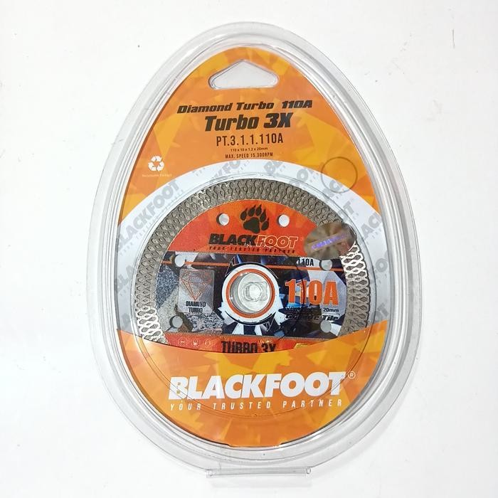 Mata pisau potong keramik granit turbo Blackfoot 4"