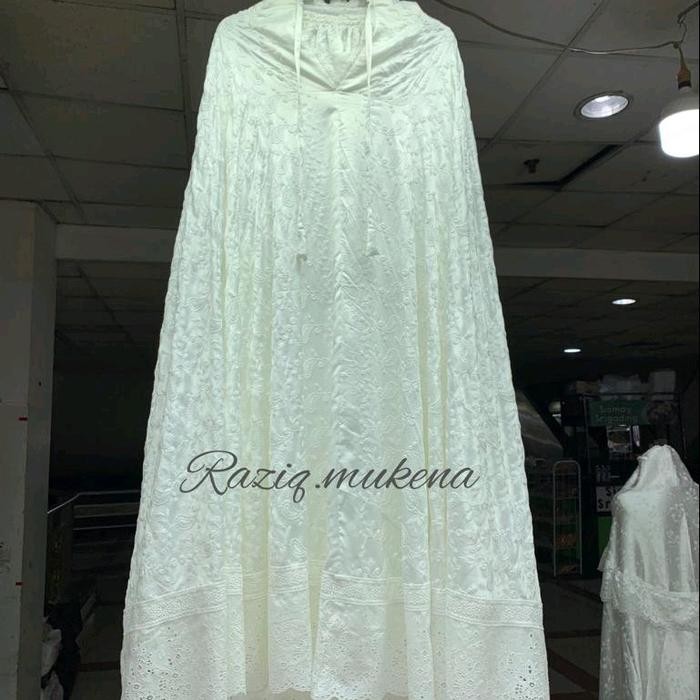 MUKENA DEWASA SUTRA PARIS ORI RENDA KERANCANG REMPEL MUKENA MEWAH TERBARU Lembut Putih