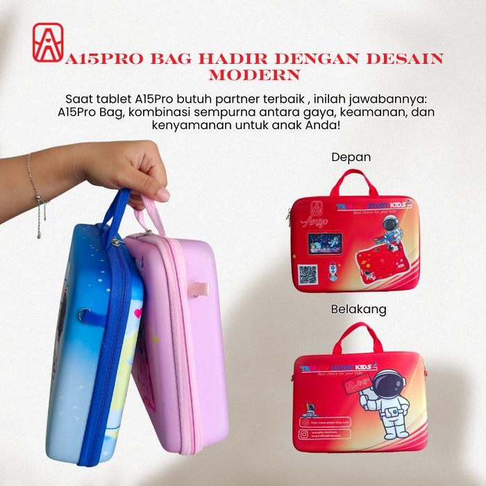 HVHP  [ New ] Amiyo Tab Study Kids A15Pro + Tas 8 Inchi Tablet Belajar Dan Bermain Anak