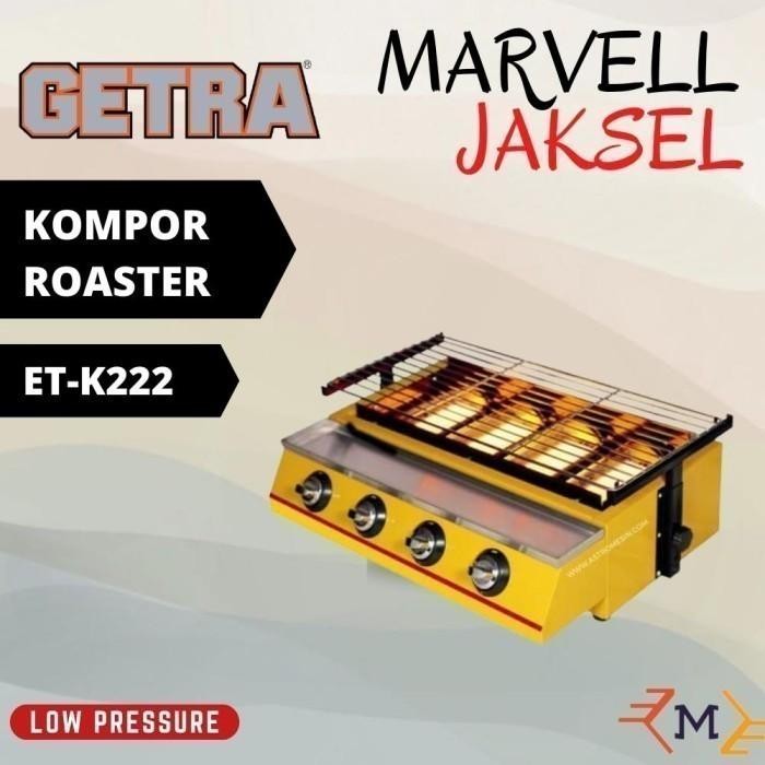 Griller Getra ET-K222 4 Burner Kompor Panggang 4 Tungku Komersil