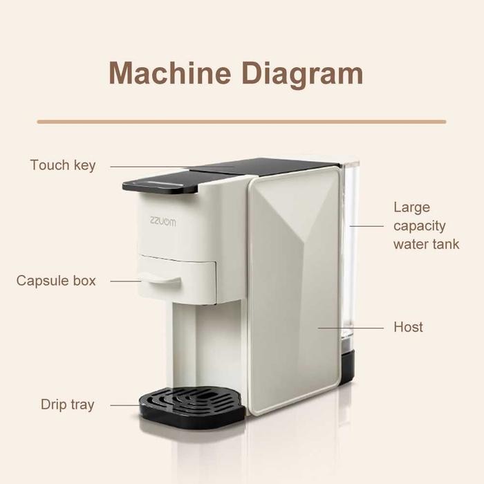 MESIN KOPI ESPRESSO SEMI OTOMATIS CAPPUCINO COFFEE MACHINE ZZUOM