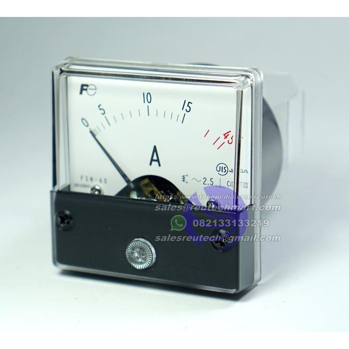 FUJI FSN-60 AC Ammeter 0-15A-45A Ampere Meter FUJI 60x60mm